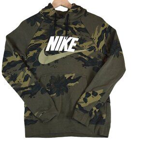 Nike Camo Floral “The Force is Female” Hoodie Size XS Green Black Print Logo Pul